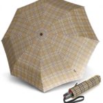 מטריה איכותית קנירפס בינונית Knirps T200 check beige