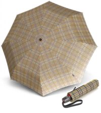מטריה איכותית קנירפס בינונית Knirps T200 check beige