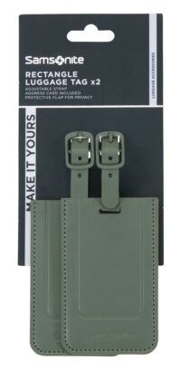 זוג תגי שם סמסונייט למזוודה Samsonite ירוק