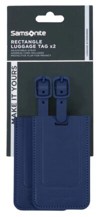 זוג תגי שם סמסונייט למזוודה Samsonite כחול