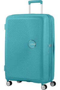 מזוודה קשיחה קטנה אמריקן טוריסטר American Tourister Soundbox Tonic Turquoise
