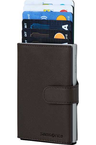 ארנק עור כרטיסים נשלפים סמסונייט Samsonite Alu-Fit 8