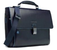Piquadro Leather briefcase blue 1