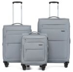 Trooper London set grey סט שלישיית מזוודות