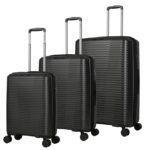 סט מזוודות קשיחות איכותיות וקלות משקל Slazenger Nero Lite Black