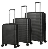 סט מזוודות קשיחות איכותיות וקלות משקל Slazenger Nero Lite Black