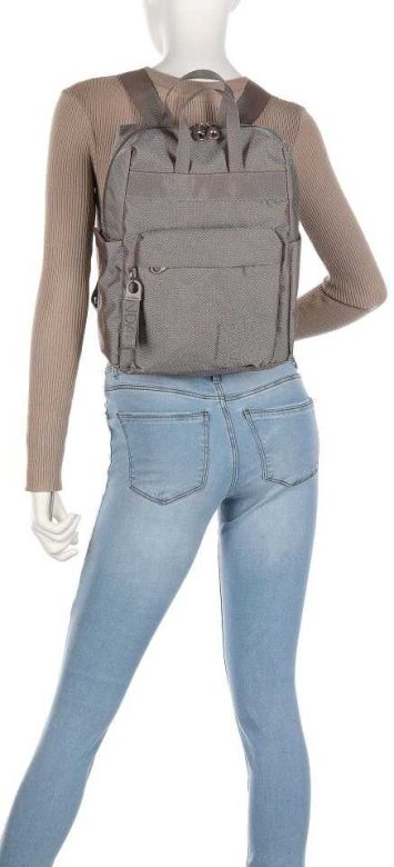 תיק גב L מנדרינה דאק MD20 mandarina Duck Taupe – 2 תיק גב L מנדרינה דאק MD20 mandarina Duck Taupe - 2